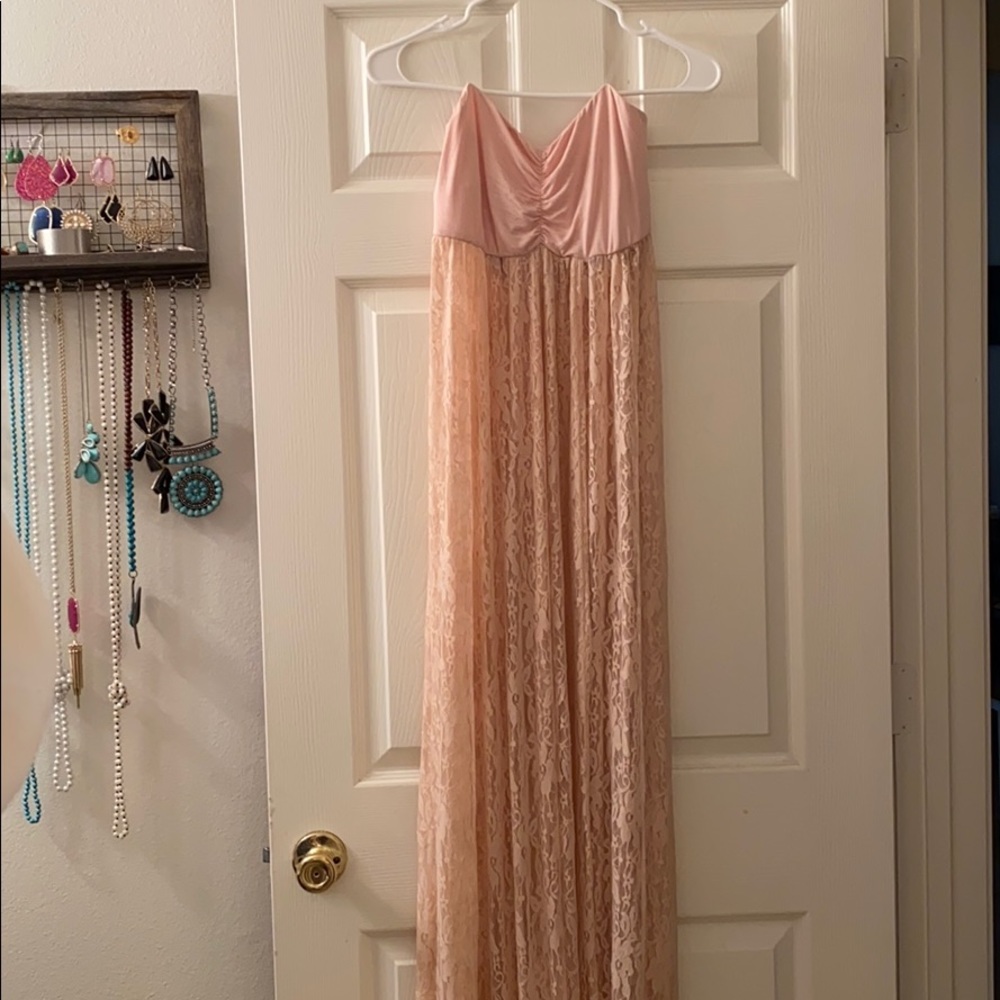 Pink blush maternity dress